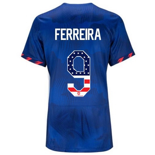 USA Jesus Ferreira 2023 Blue Women's Soccer Jersey Independence Day