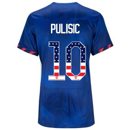 USA Christian Pulisic 2023 Blue Women's Soccer Jersey Independence Day