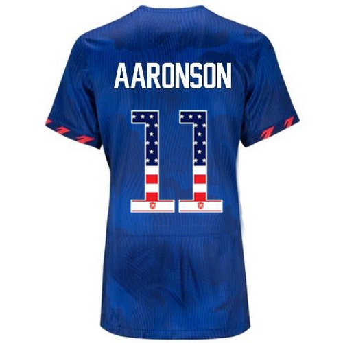 USA Brenden Aaronson 2023 Blue Women's Soccer Jersey Independence Day