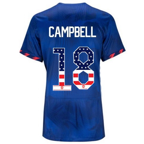 USA Jane Campbell 2023 Blue Women's Soccer Jersey Independence Day