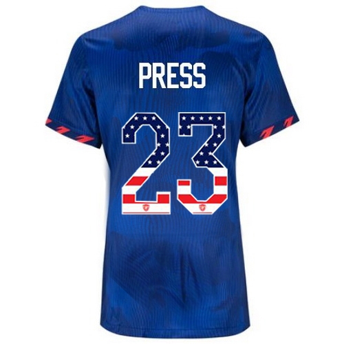 USA Christen Press 2023 Blue Women's Soccer Jersey Independence Day