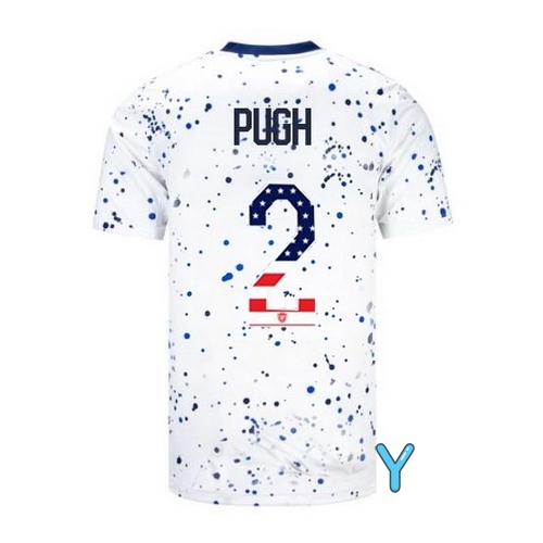 USA Mallory Pugh 2023 White Youth Soccer Jersey Independence Day