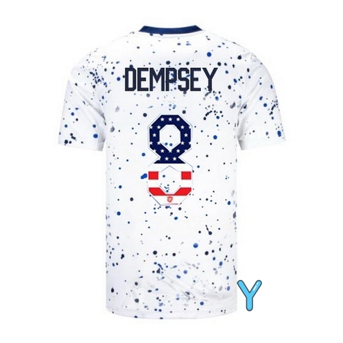 USA Clint Dempsey 2023 White Youth Soccer Jersey Independence Day