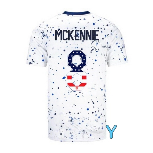 USA Weston McKennie 2023 White Youth Soccer Jersey Independence Day