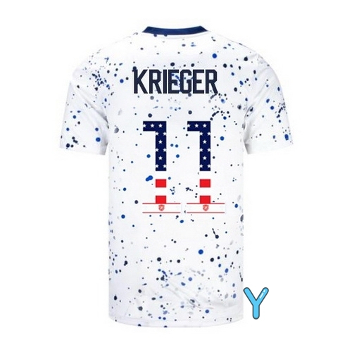 USA Ali Krieger 2023 White Youth Soccer Jersey Independence Day