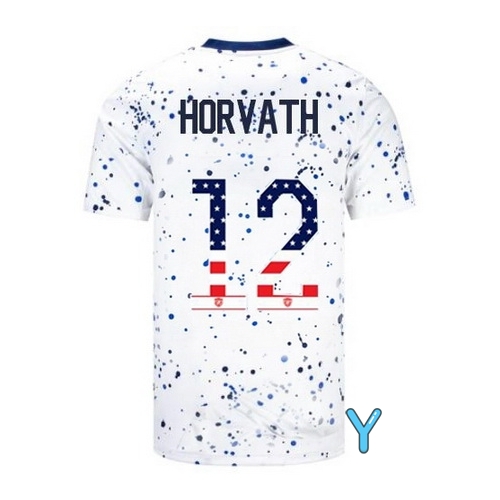 USA Ethan Horvath 2023 White Youth Soccer Jersey Independence Day