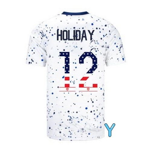 USA Lauren Holiday 2023 White Youth Soccer Jersey Independence Day