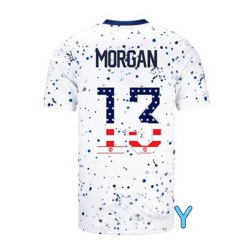 USA Alex Morgan 2023 White Youth Soccer Jersey Independence Day