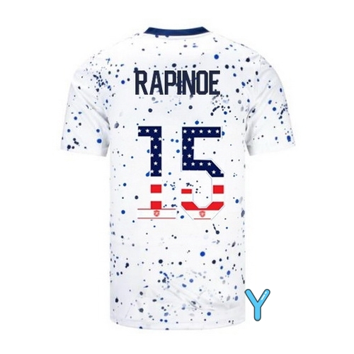 USA Megan Rapinoe 2023 White Youth Soccer Jersey Independence Day