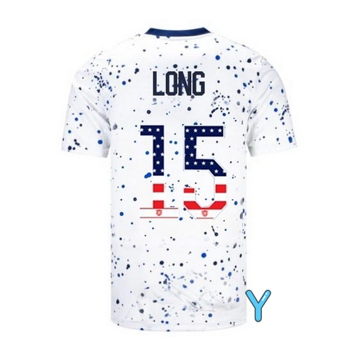 USA Aaron Long 2023 White Youth Soccer Jersey Independence Day