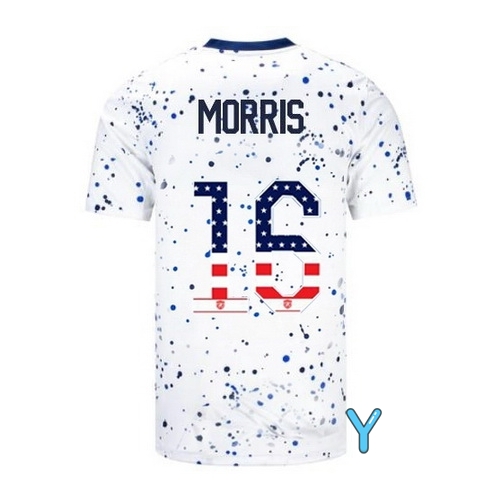 USA Jordan Morris 2023 White Youth Soccer Jersey Independence Day