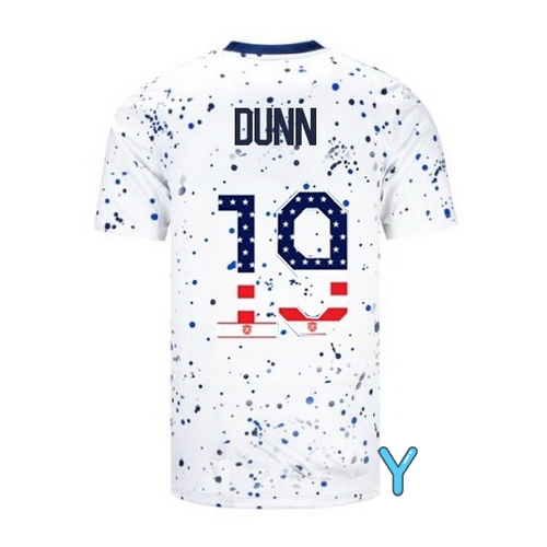 USA Crystal Dunn 2023 White Youth Soccer Jersey Independence Day