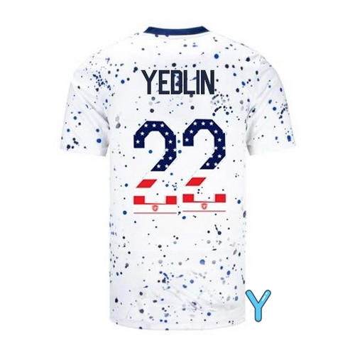 USA DeAndre Yedlin 2023 White Youth Soccer Jersey Independence Day