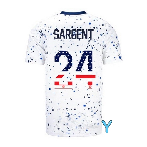 USA Josh Sargent 2023 White Youth Soccer Jersey Independence Day