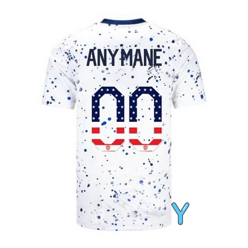 USA Customized 2023 White Youth Soccer Jersey Independence Day