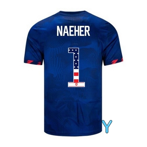 USA Alyssa Naeher 2023 Blue Youth Soccer Jersey Independence Day