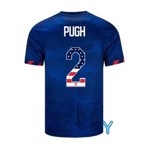 USA Mallory Pugh 2023 Blue Youth Soccer Jersey Independence Day