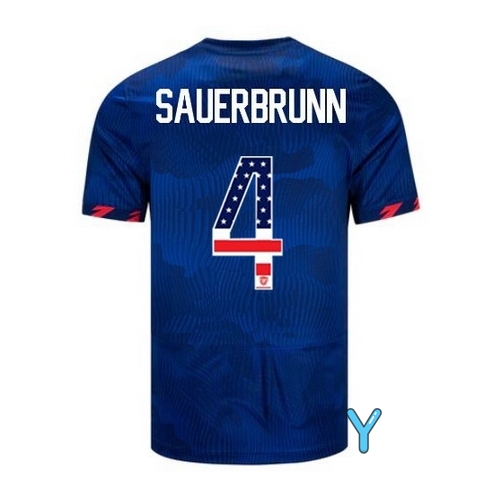 USA Becky Sauerbrunn 2023 Blue Youth Soccer Jersey Independence Day