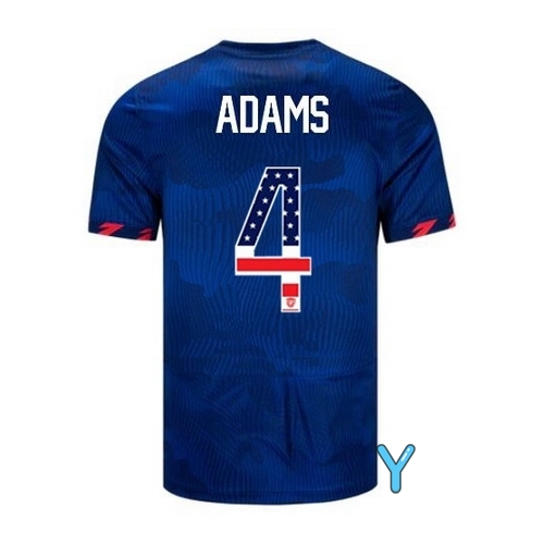 USA Tyler Adams 2023 Blue Youth Soccer Jersey Independence Day