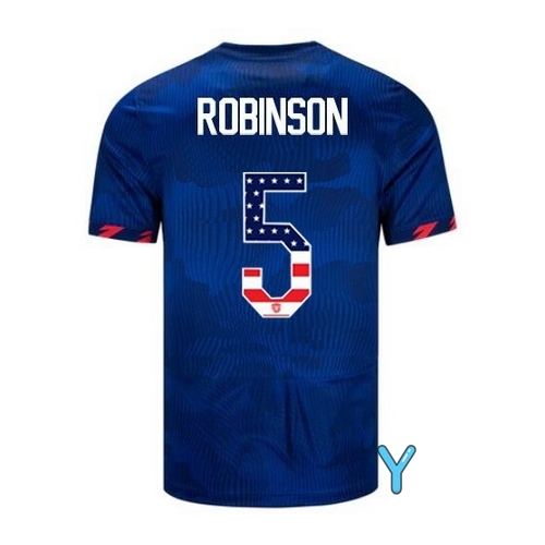 USA Antonee Robinson 2023 Blue Youth Soccer Jersey Independence Day