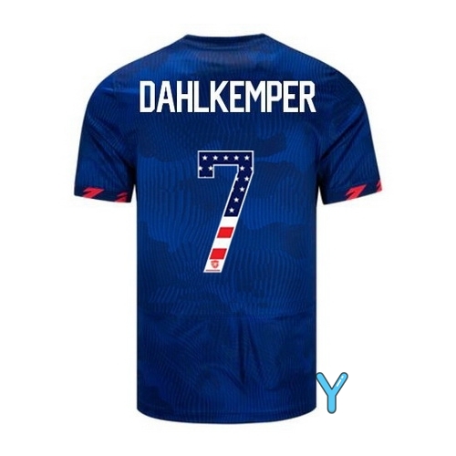 USA Abby Dahlkemper 2023 Blue Youth Soccer Jersey Independence Day