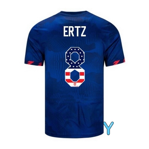 USA Julie Ertz 2023 Blue Youth Soccer Jersey Independence Day