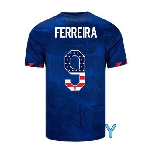 USA Jesus Ferreira 2023 Blue Youth Soccer Jersey Independence Day