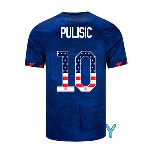 USA Christian Pulisic 2023 Blue Youth Soccer Jersey Independence Day