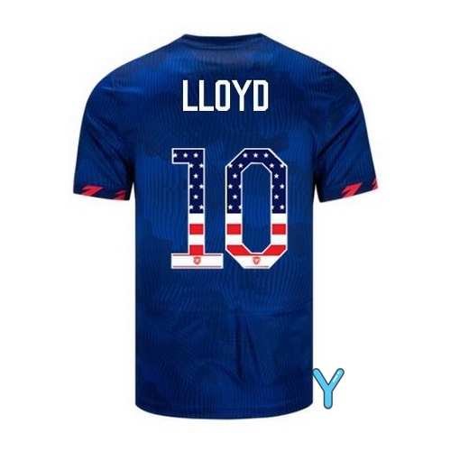 USA Carli Lloyd 2023 Blue Youth Soccer Jersey Independence Day