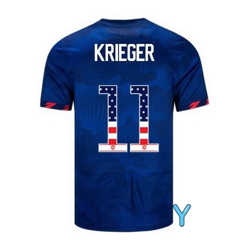 USA Ali Krieger 2023 Blue Youth Soccer Jersey Independence Day