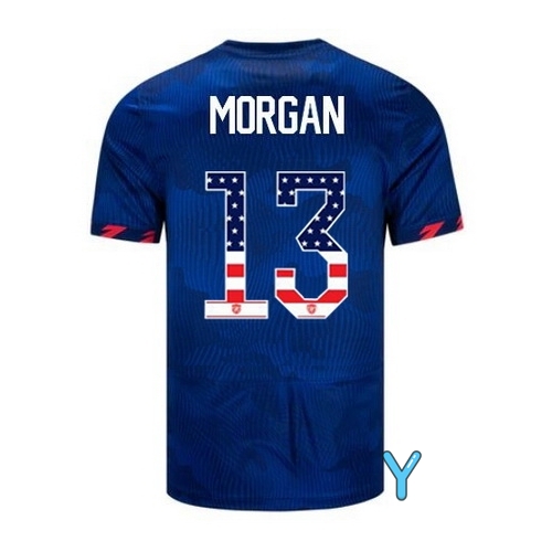 USA Alex Morgan 2023 Blue Youth Soccer Jersey Independence Day