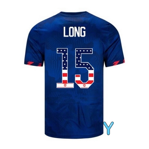 USA Aaron Long 2023 Blue Youth Soccer Jersey Independence Day