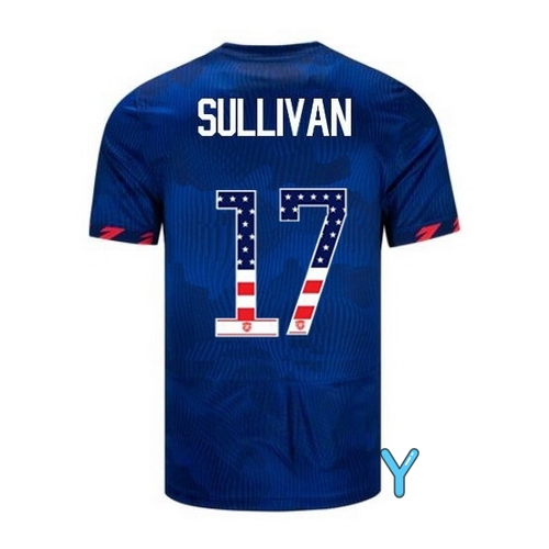 USA Andi Sullivan 2023 Blue Youth Soccer Jersey Independence Day