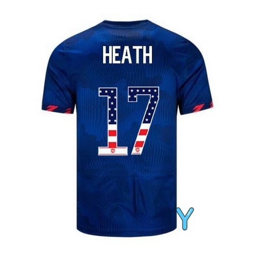 USA Tobin Heath 2023 Blue Youth Soccer Jersey Independence Day