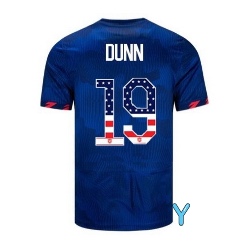 USA Crystal Dunn 2023 Blue Youth Soccer Jersey Independence Day