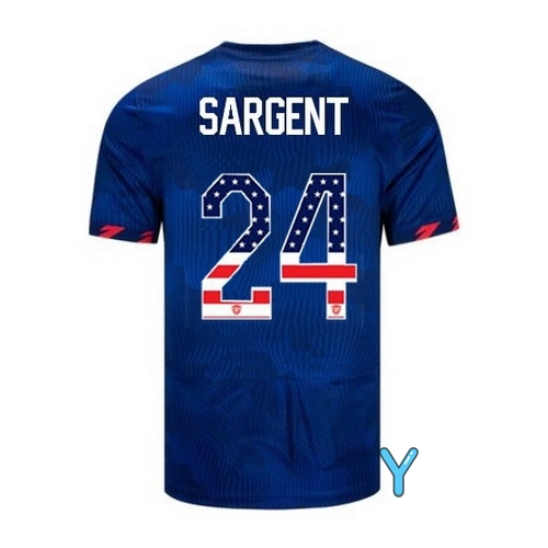 USA Josh Sargent 2023 Blue Youth Soccer Jersey Independence Day