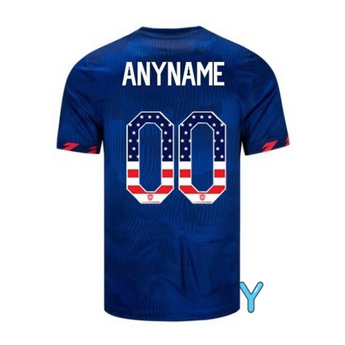 USA Customized 2023 Blue Youth Soccer Jersey Independence Day