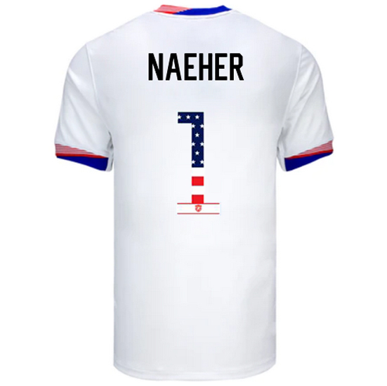 Alyssa Naeher 2024 USA White Men's Independence Day Jersey