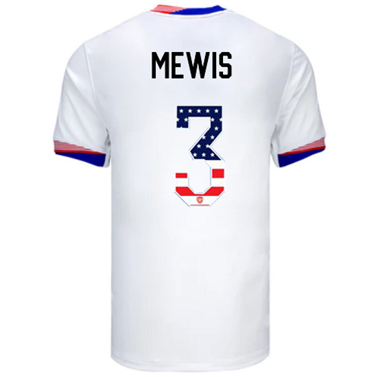 Samantha Mewis 2024 USA White Men's Independence Day Jersey