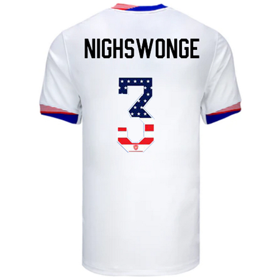 Jenna Nighswonger 2024 USA White Men's Independence Day Jersey