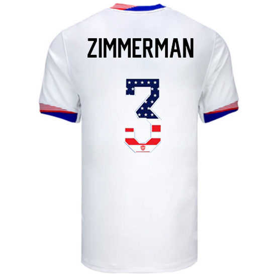 Walker Zimmerman 2024 USA White Men's Independence Day Jersey