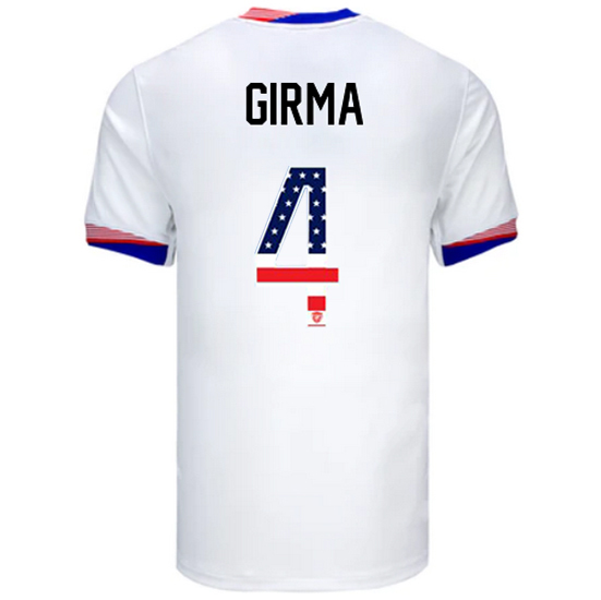 Naomi Girma 2024 USA White Men's Independence Day Jersey