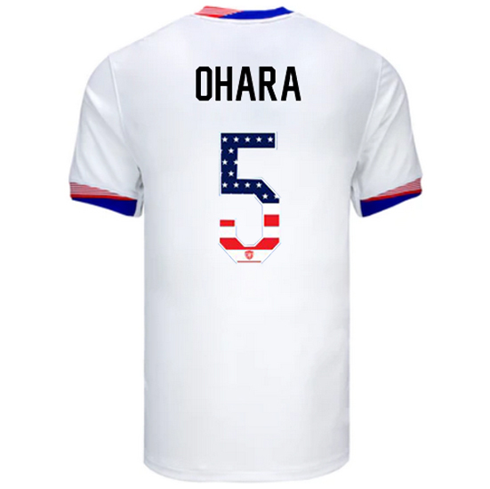 Kelley O'Hara 2024 USA White Men's Independence Day Jersey