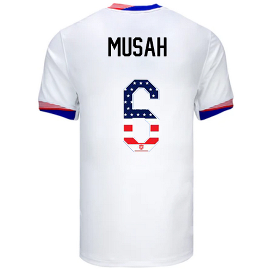 Yunus Musah 2024 USA White Men's Independence Day Jersey