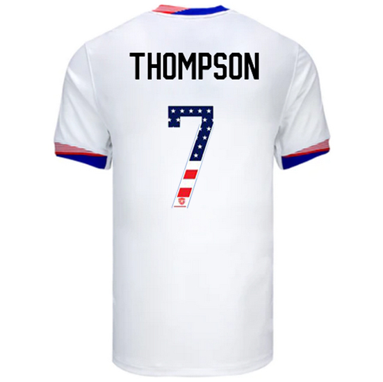 Alyssa Thompson 2024 USA White Men's Independence Day Jersey