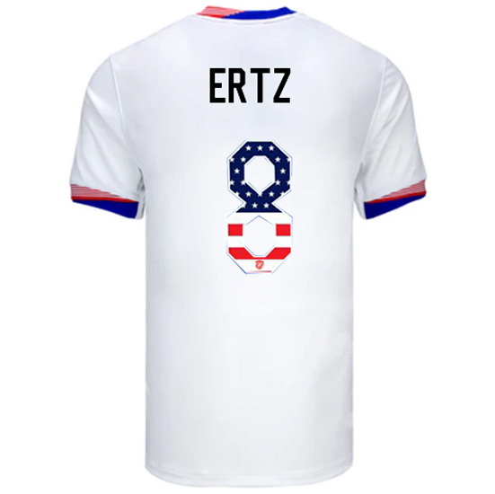 Julie Ertz 2024 USA White Men's Independence Day Jersey