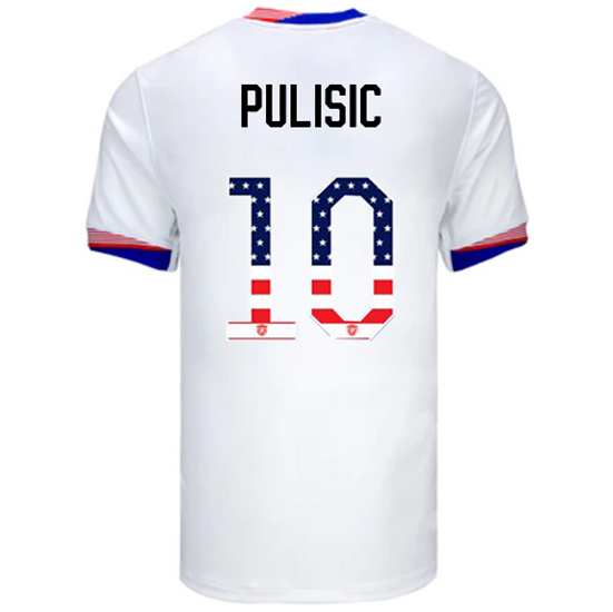 Christian Pulisic 2024 USA White Men's Independence Day Jersey