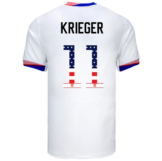 Ali Krieger 2024 USA White Men's Independence Day Jersey