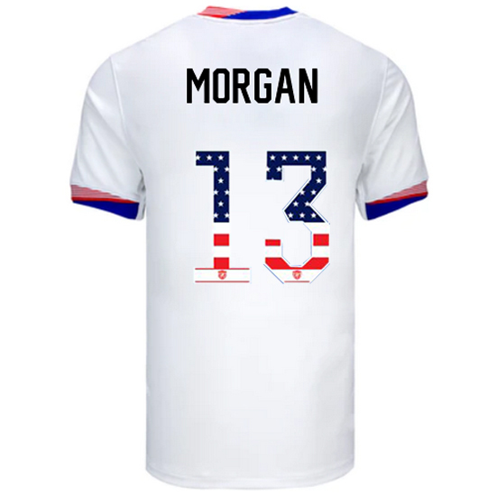 Alex Morgan 2024 USA White Men's Independence Day Jersey