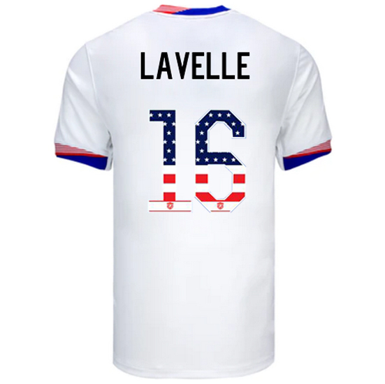 Rose Lavelle 2024 USA White Men's Independence Day Jersey